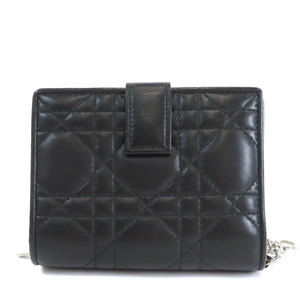 Christian Dior Cannage Bifold Wallet Coin Purse Lambskin